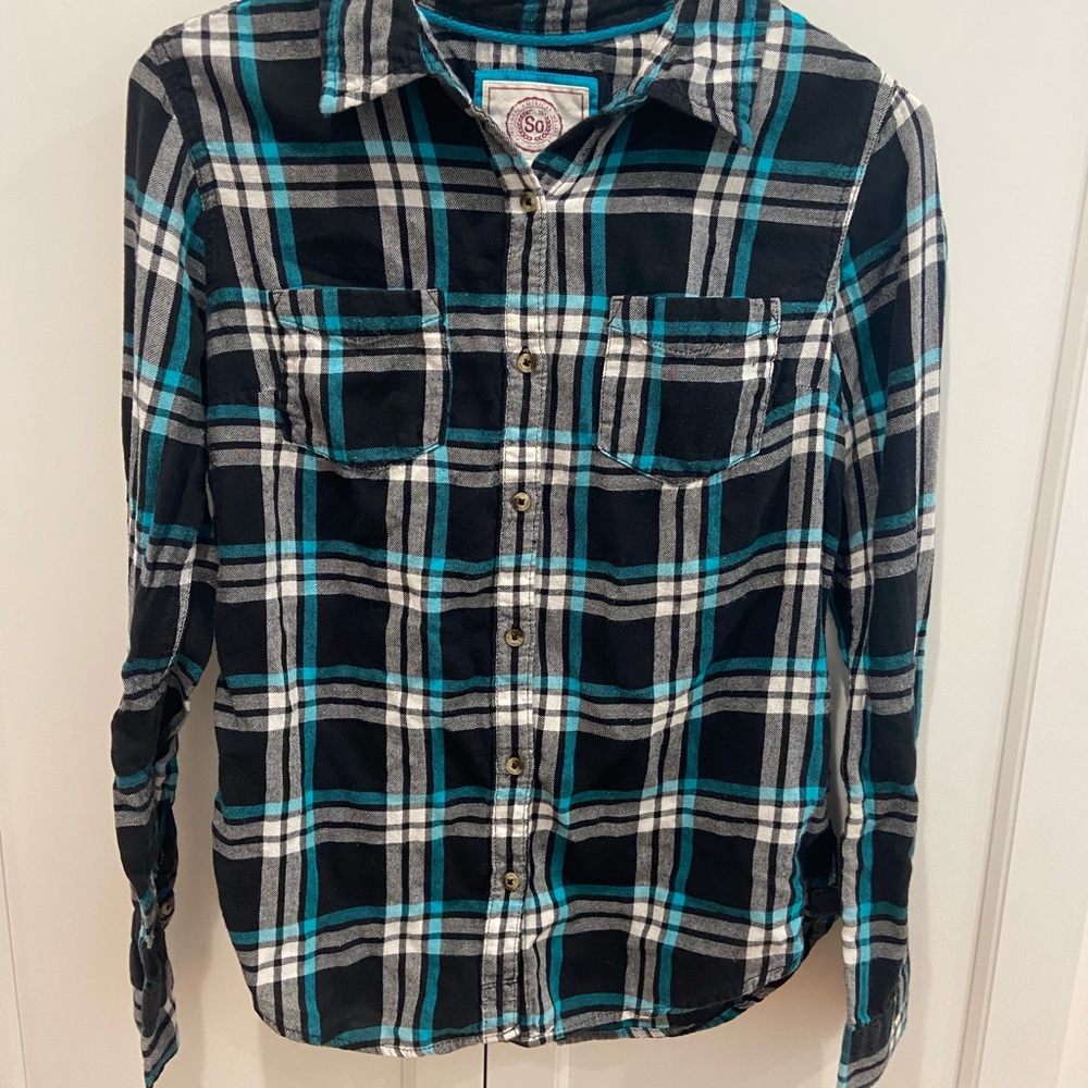 SO Juniors Plaid Shirt - Medium